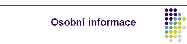 Osobn informace